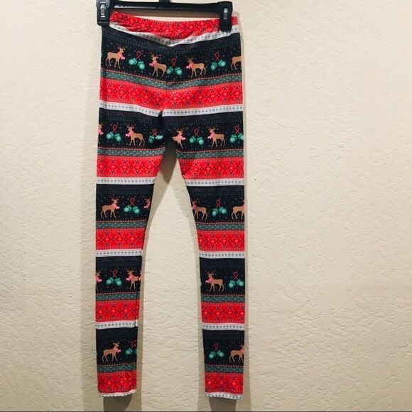 New Bundle of 2 Christmas leggings themed tights xs - Picture 4 of 10